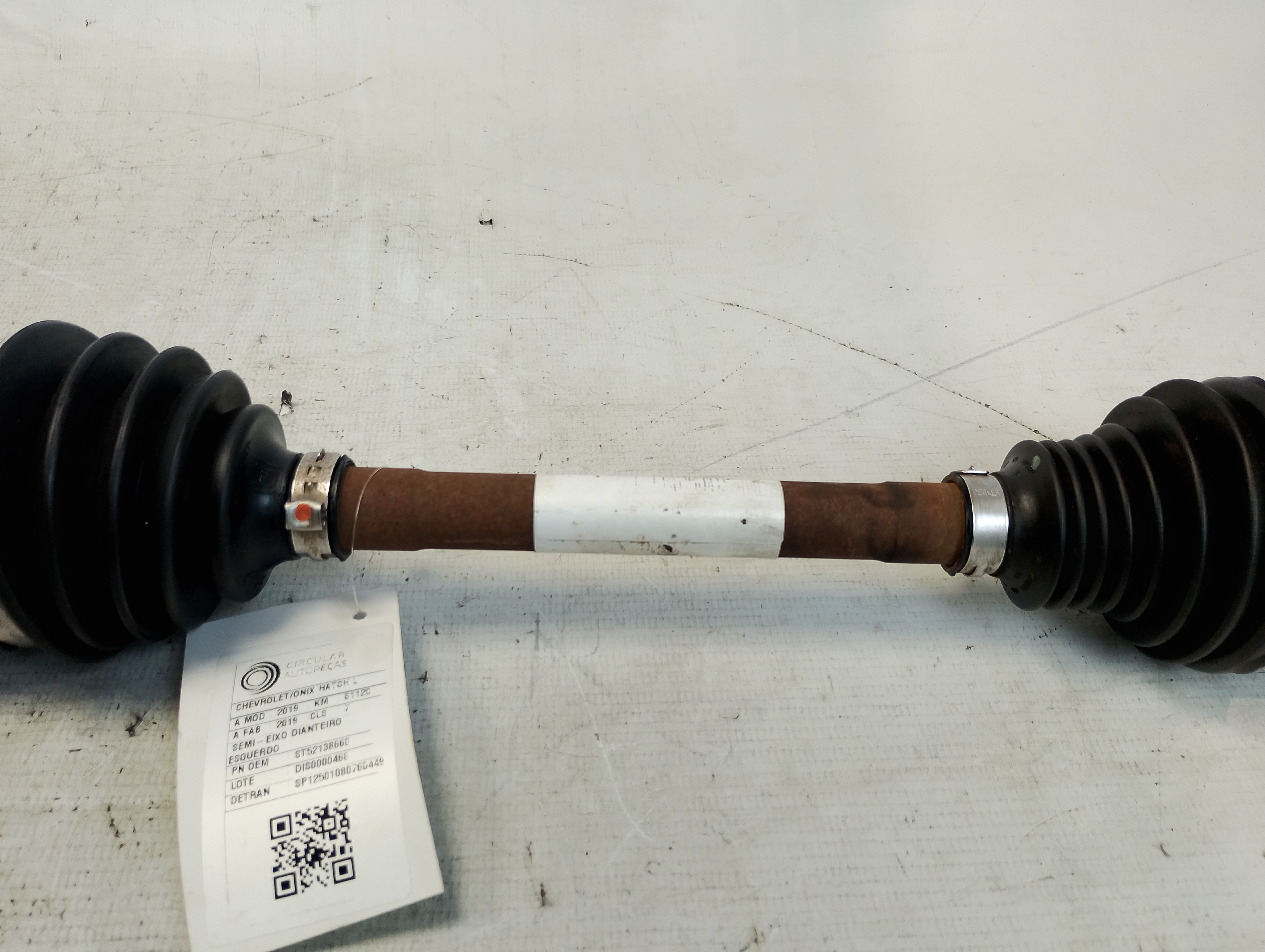 SEMI-EIXO DIANTEIRO ESQUERDO CHEVROLET ONIX HATCH 1.4 2019 - 52138660 - 
