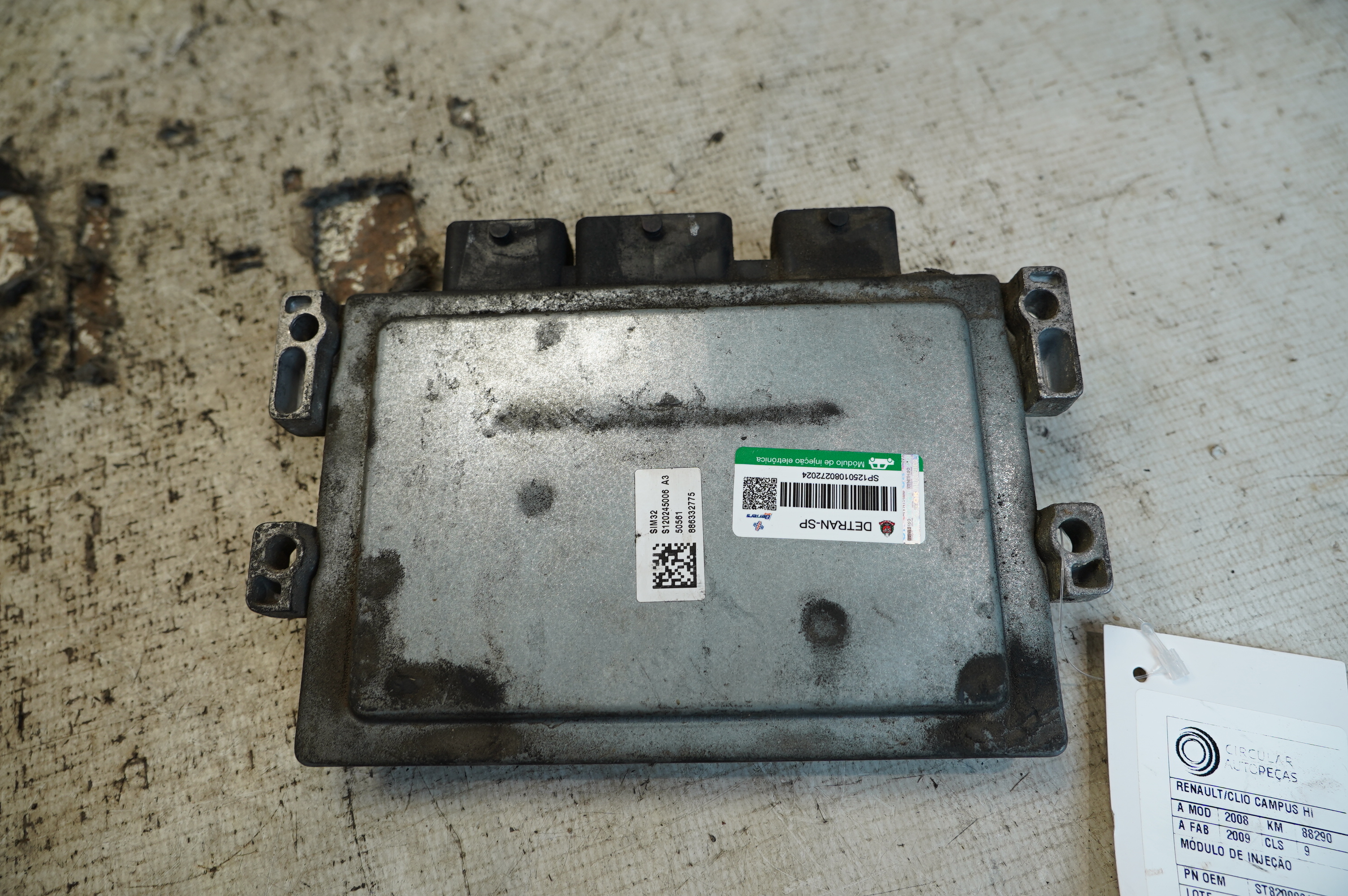 MÓDULO INJEÇÃO RENAULT CLIO CAMPUS HI-FLEX 1.0 2009 - 8200991582 - 