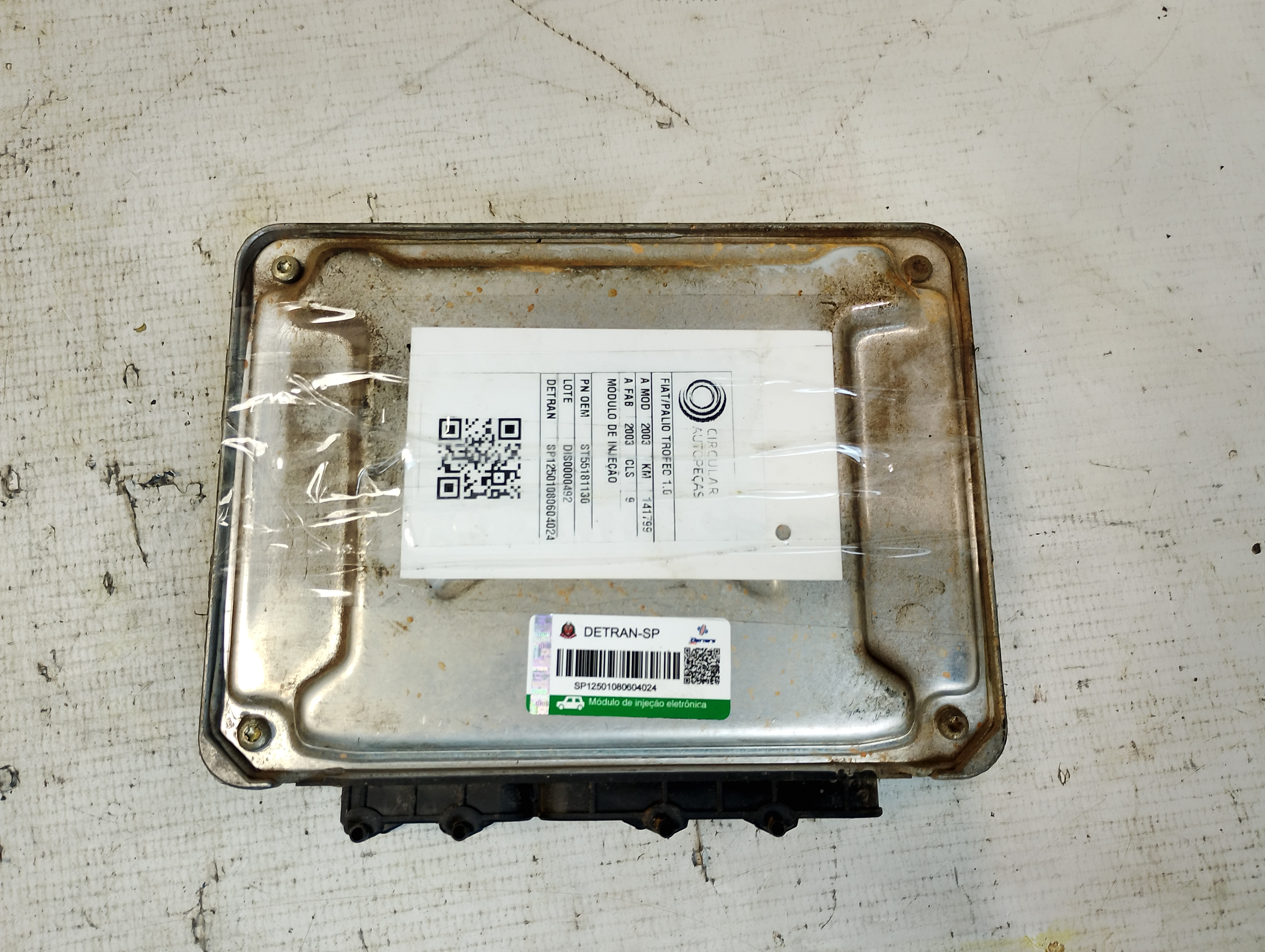 MÓDULO INJEÇÃO FIAT PALIO 1.0/ TROFEO 1.0 FIRE 2003 - 55181130 - 