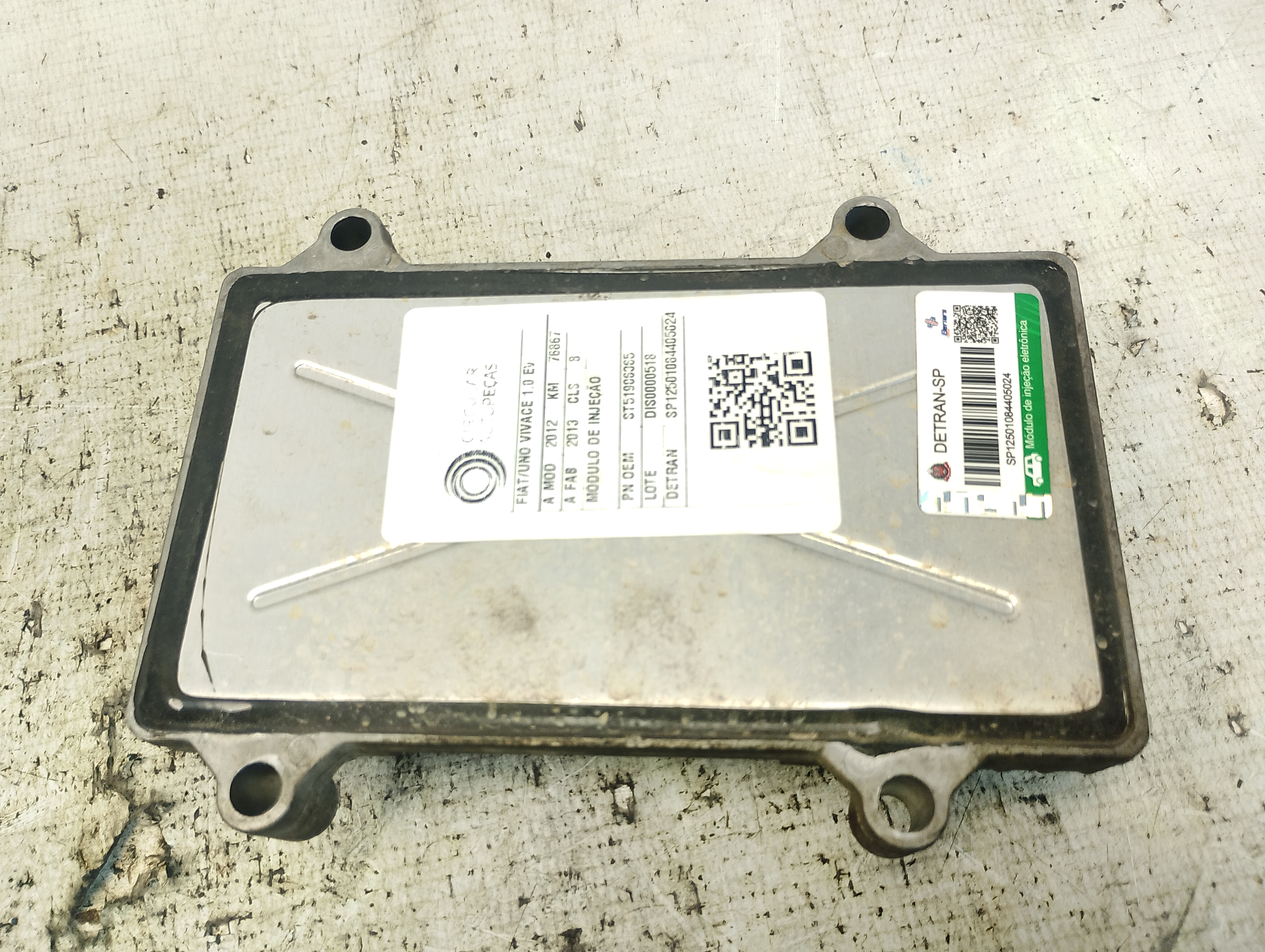 MÓDULO INJEÇÃO FIAT UNO VIVACE 1.0 EVO FIRE FLEX 2012/2013 - 51906365 - 