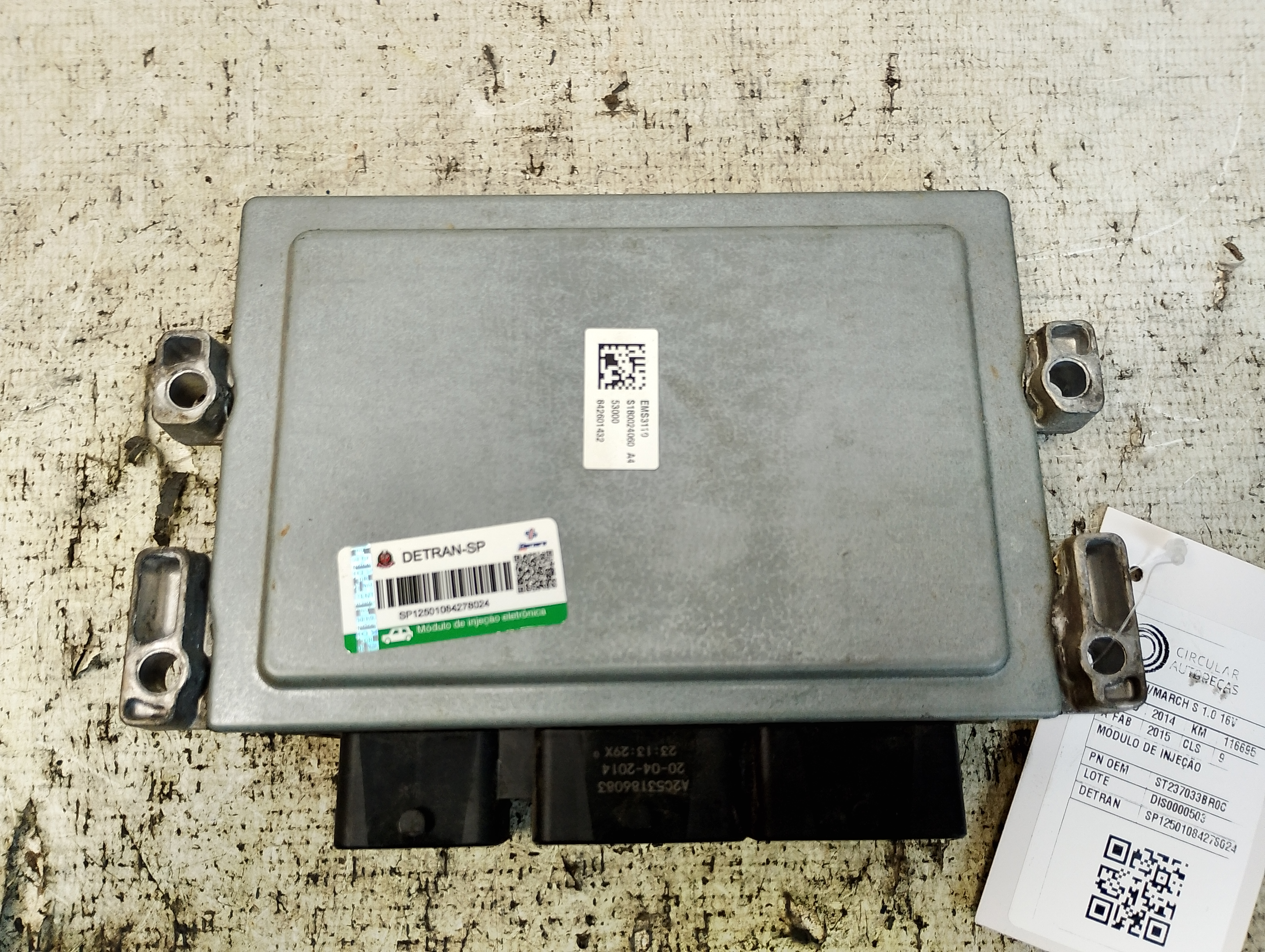 MÓDULO INJEÇÃO NISSAN MARCH S 1.0 16V FLEX 2014/15 - 237033BR0C - 