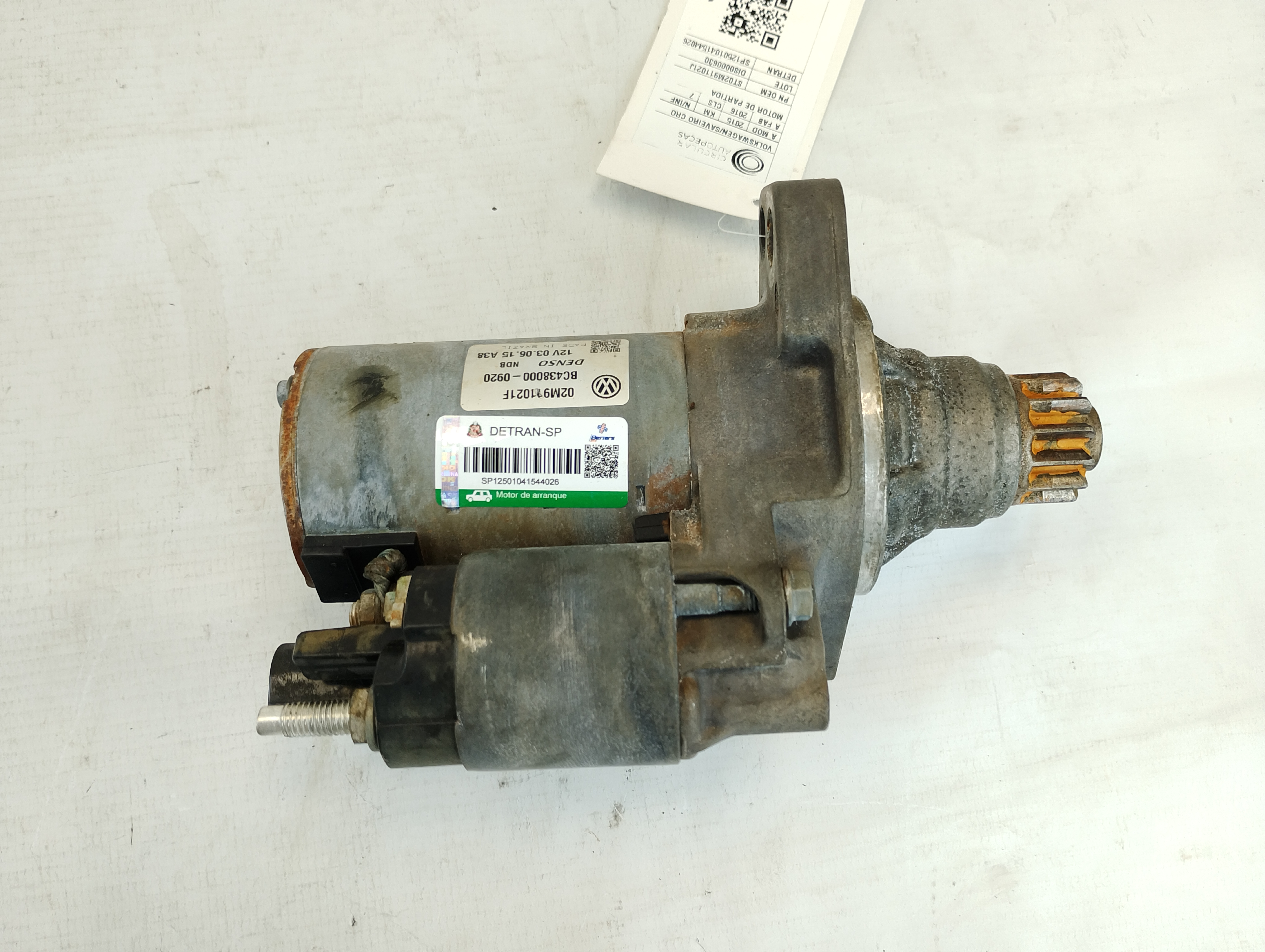 Motor Arranque - 02M911021J - Gol, Golf, T-Cross