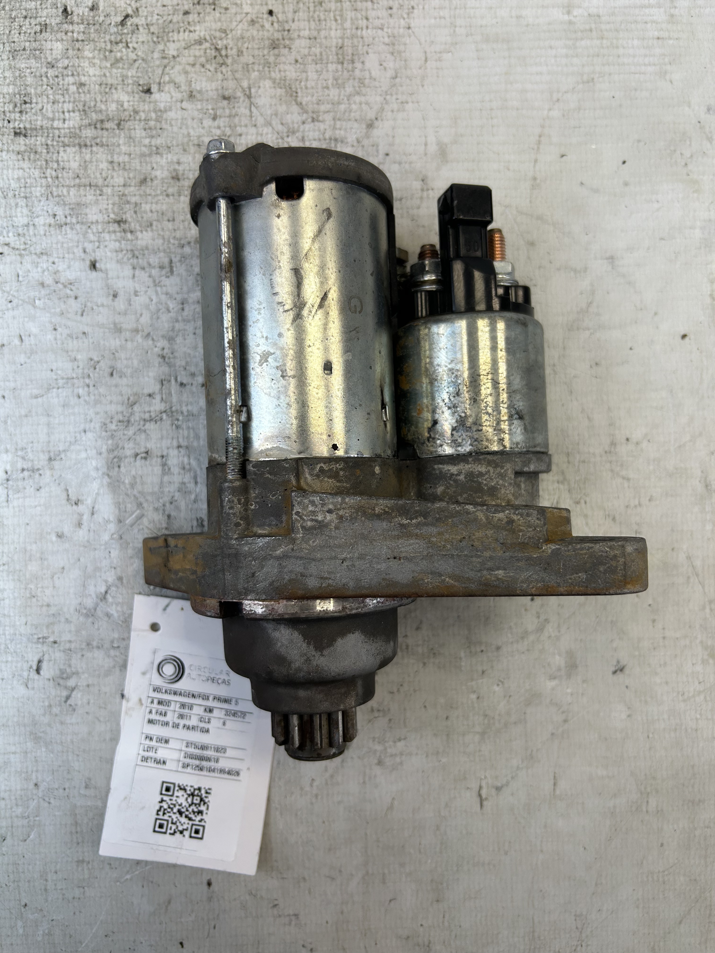 MOTOR PARTIDA VOLKSWAGEN SAVEIRO 1.6 MI TOTAL FLEX 2012 - 5U0911023 - 