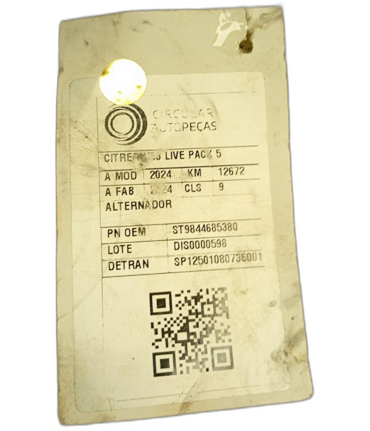 ALTERNADOR NOVO - 9844685380 - 