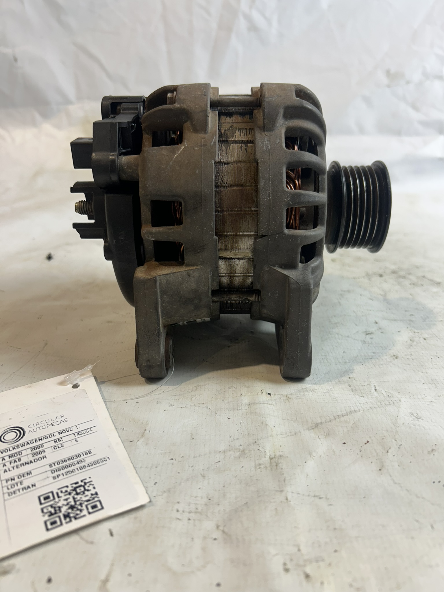 ALTERNADOR VOLKSWAGEN SAVEIRO ROBUST 1.6 TOTAL FLEX 2017 - 036903018B - 