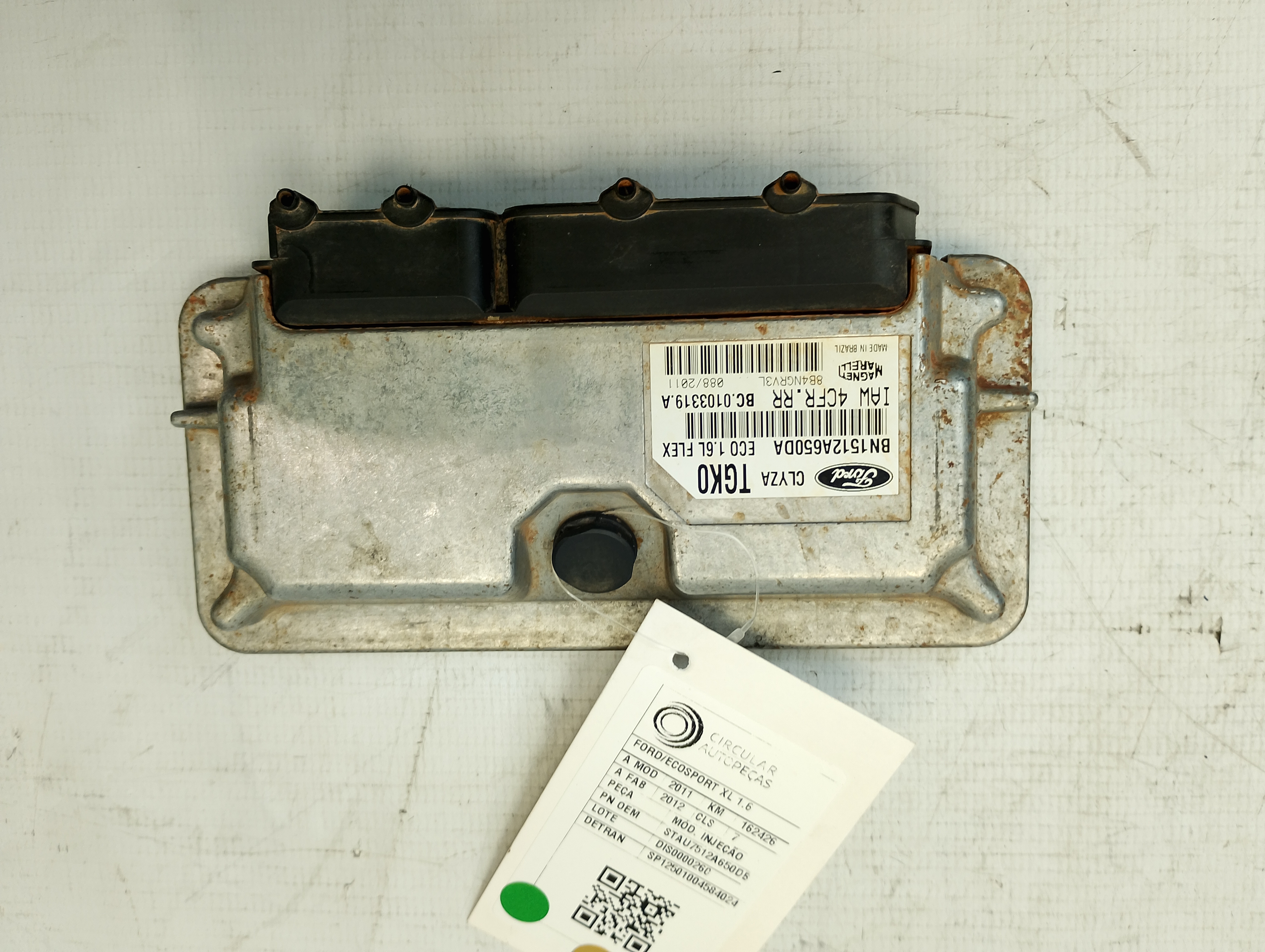 MODULO INJEÇÃO FORD ECOSPORT XL 1.6 FLEX 8V 2011/12 - AU7512A650DB - 