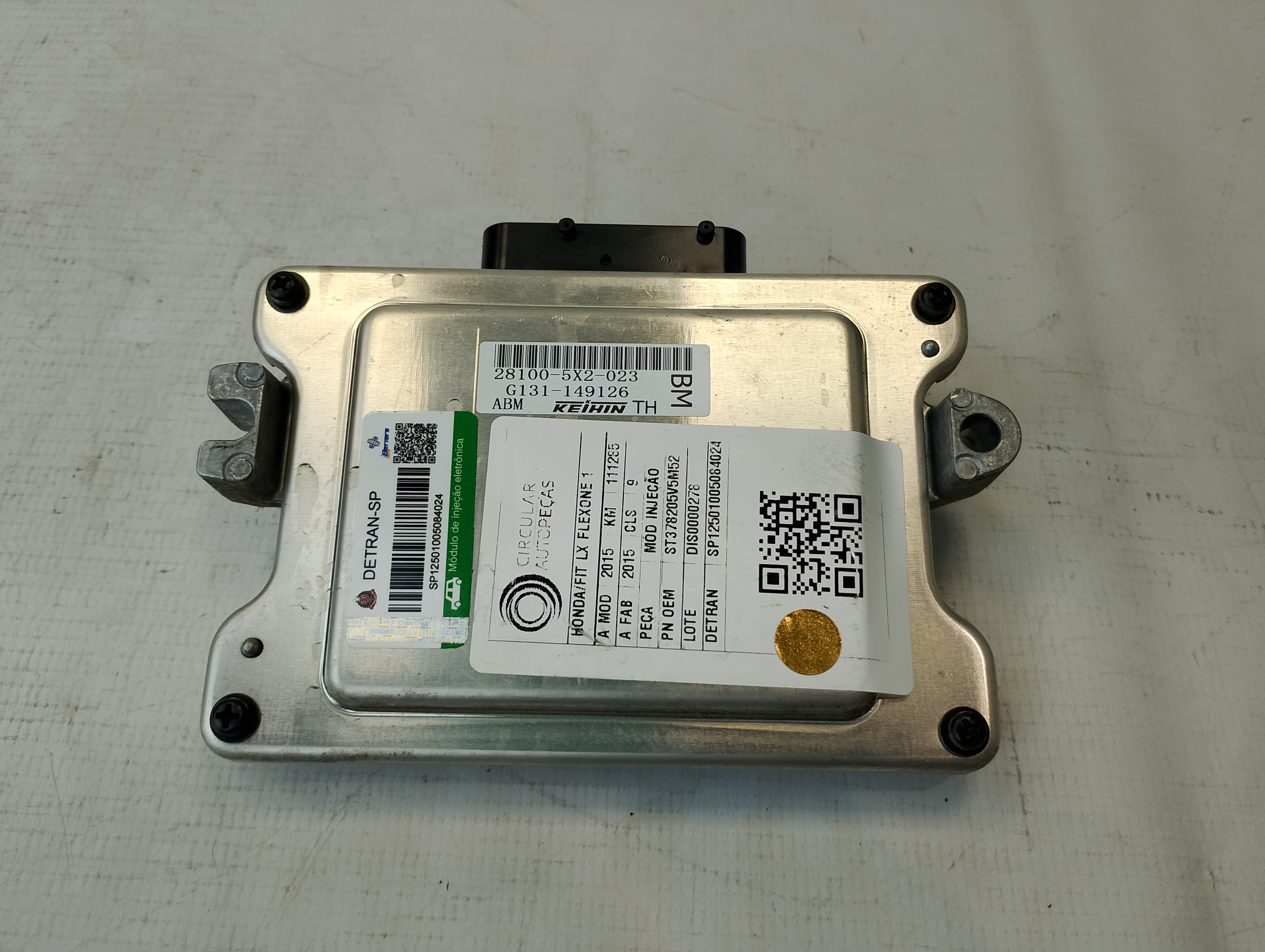 MÓDULO INJEÇÃO HONDA FIT EX/S 1.5 FLEX 16V 2012/2013 - 378205V5M52 - 