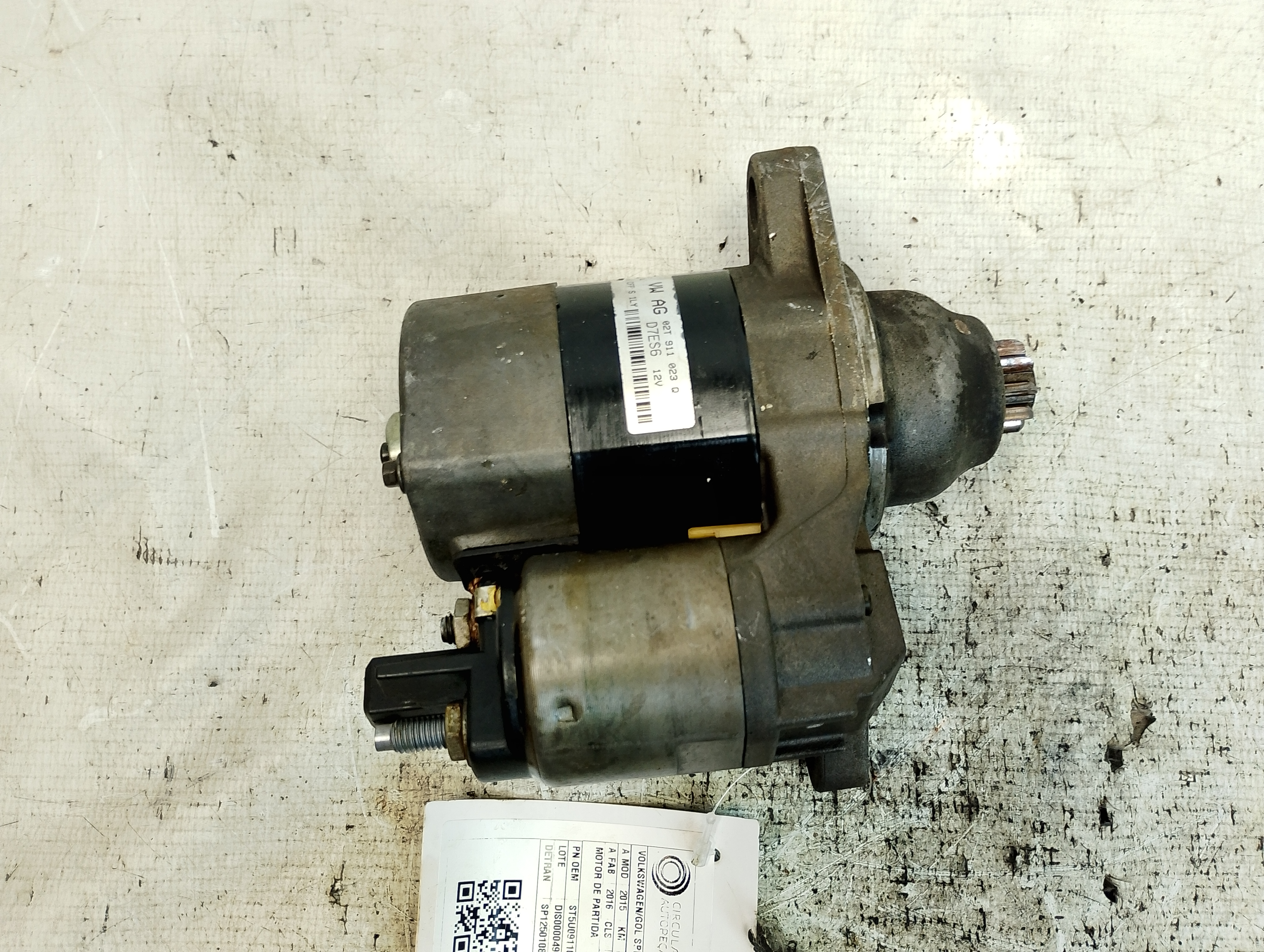MOTOR PARTIDA VOLKSWAGEN SAVEIRO 1.6 MI TOTAL FLEX 2012 - 5U0911023 - 