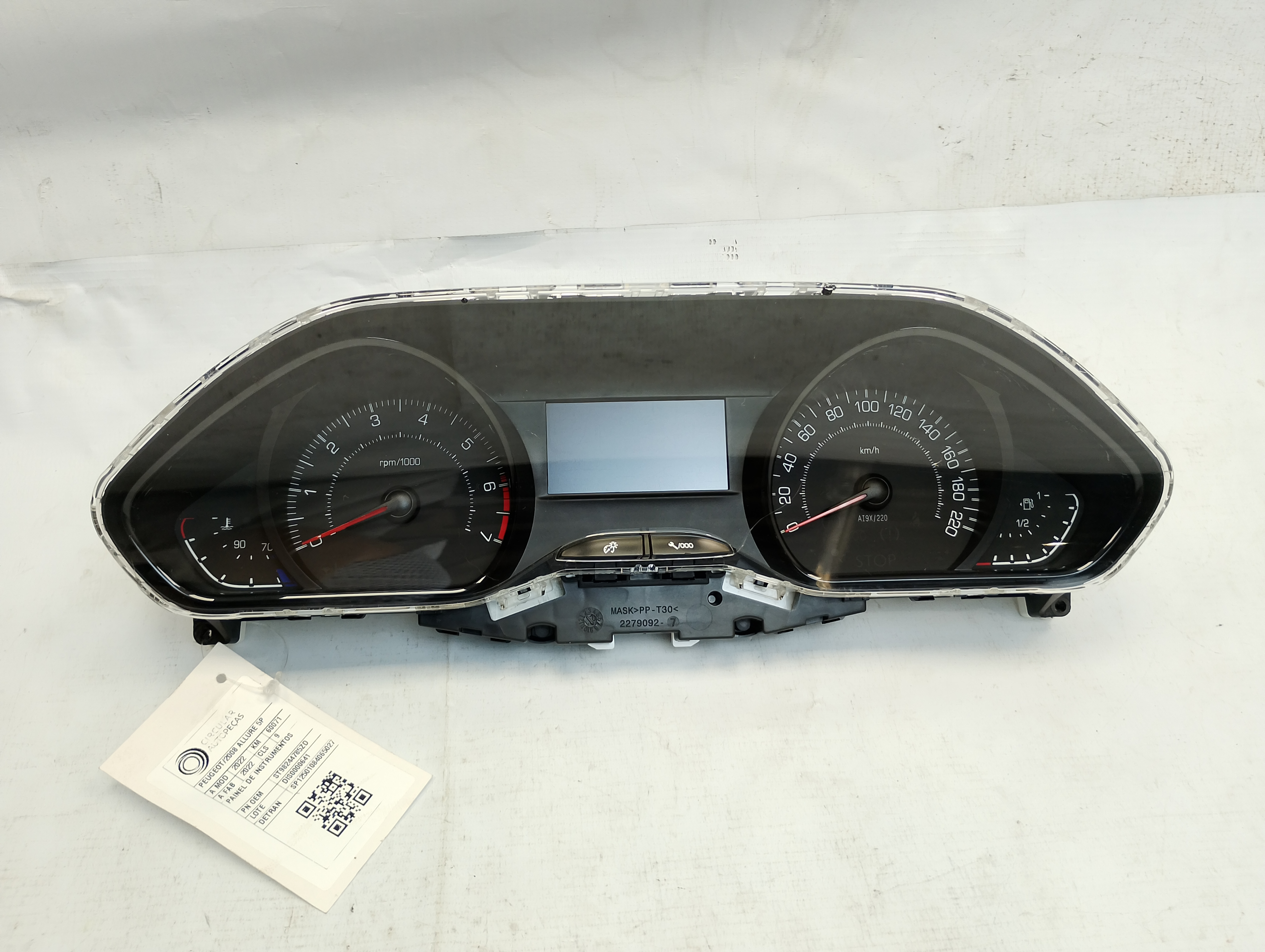 PAINEL INSTRUMENTOS PEUGEOT 2008 ALLURE 1.6 FLEX 16V 2022 - 98244785ZD - 