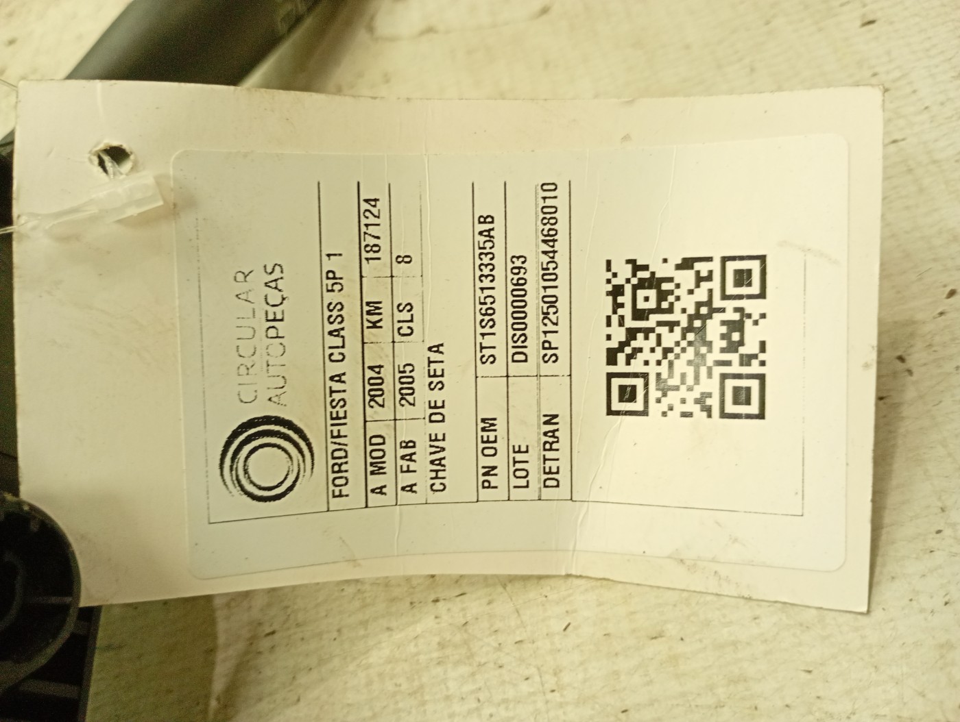 CHAVE SETA FORD ORIGINAL - 1S6513335AB - 