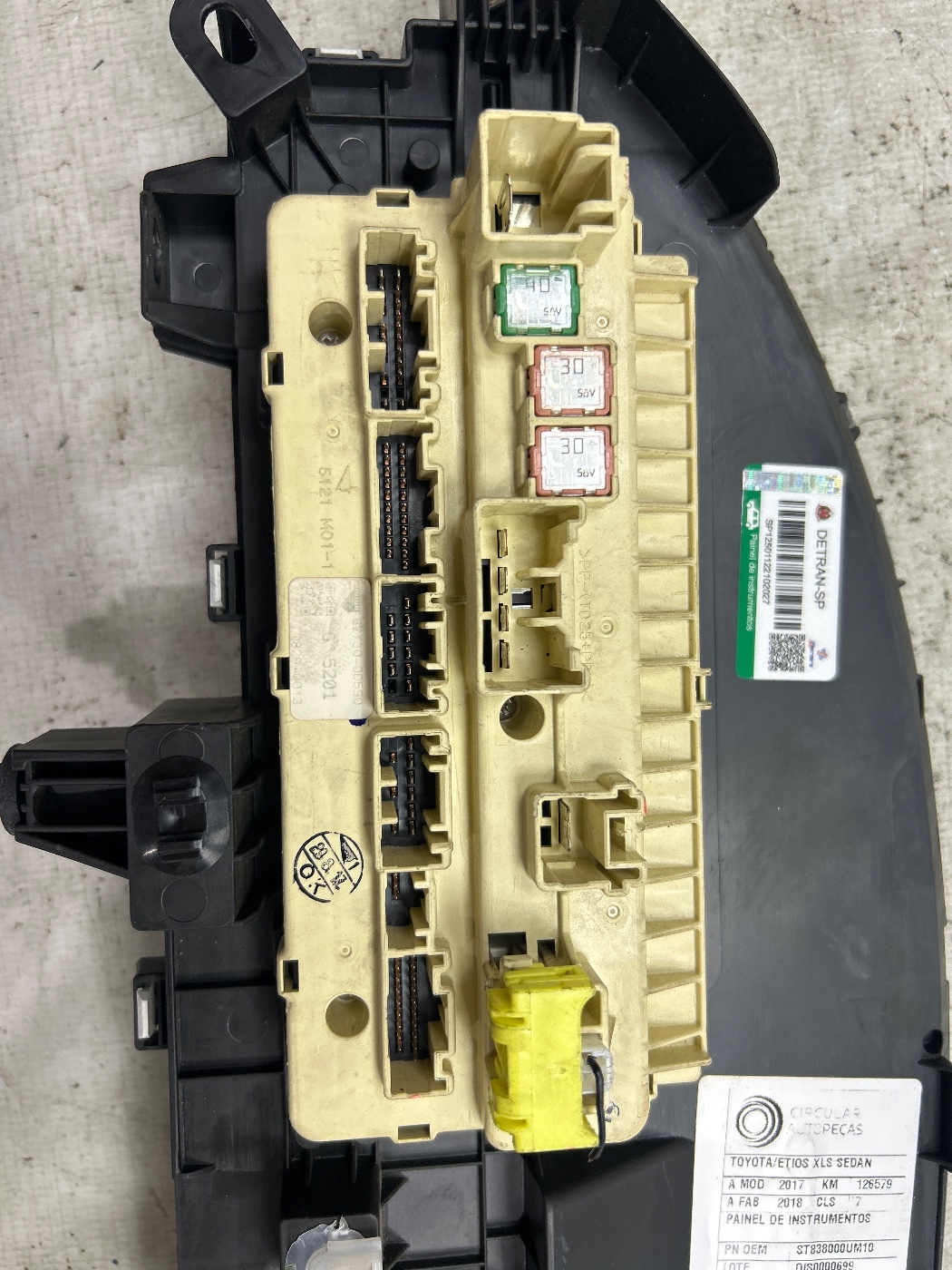 PAINEL INSTRUMENTOS TOYOTA ETIOS PLATINUM 1.5 FLEX 2018 - 838000UM10 - 