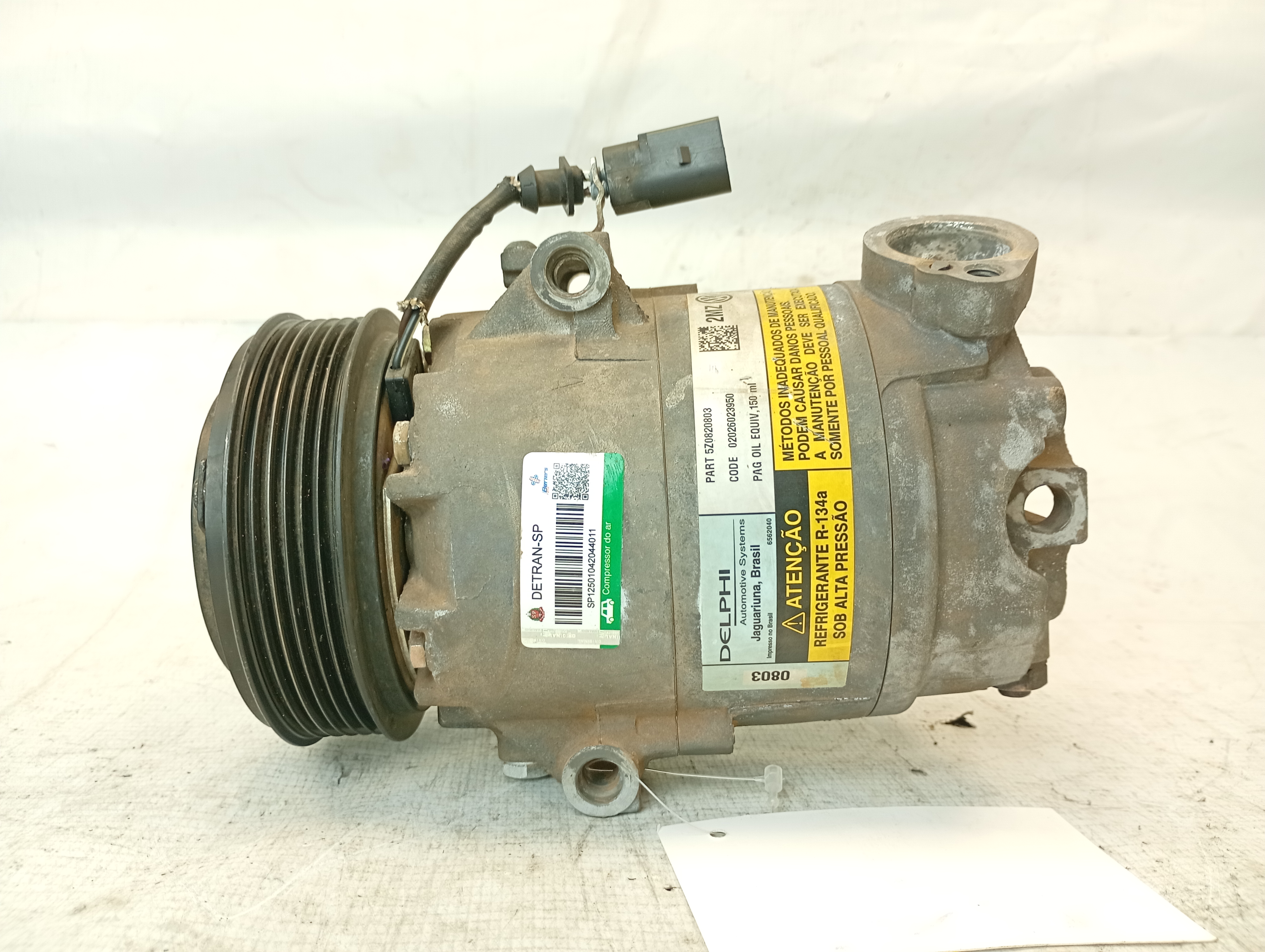 COMPRESSOR AR-CONDICIONADO VOLKSWAGEN POLO SEDAN 1.6 MI 2006 - ST6Q0820808F - 
