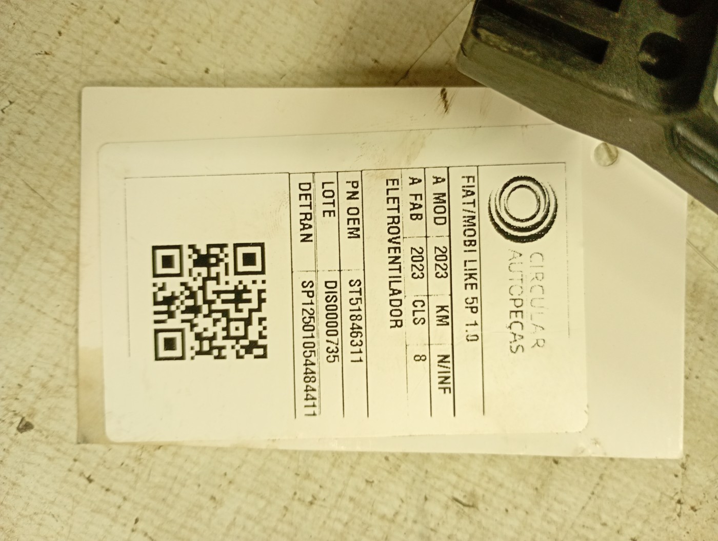 ELETROVENTILADOR FIAT MOBI LIKE 1.0 FIRE FLEX 2023/2023 - ST51846311 - 