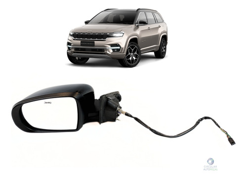 Retrovisor Esquerdo Jeep Commander Overland Td380 2021/2022 - 53490338 - 