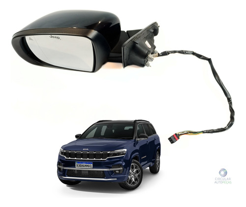 Retrovisor Esquerdo Jeep Commander Overland Td380 2021/2022 - 53490338 - 
