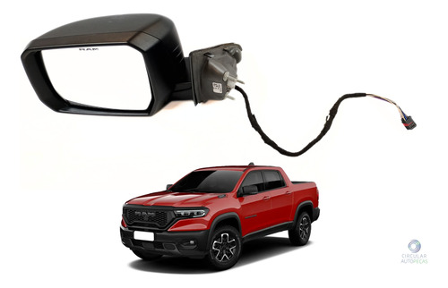 Retrovisor Esquerdo Ram Rampage R/t Hurric 2023/2024 - 100281753 - 