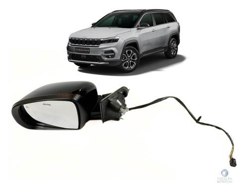 Retrovisor Esquerdo Jeep Commander Overland Td380 2021/2022 - 53490338 - 