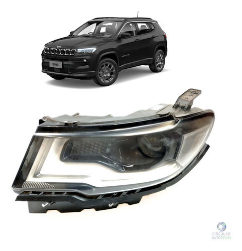 Farol Esquerdo Jeep Compass Longitude 2.0 4x4 2016 Original - 53488822 - 