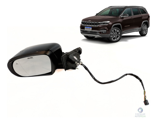 Retrovisor Esquerdo Jeep Commander Overland Td380 2021/2022 - 53490338 - 