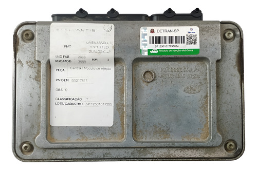 Módulo Injeção Fiat Linea Absolute 1.9 Flex Dual 2008/09 - 55217817 - 